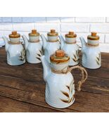 Pack of 6 Porcelain White Brown Reed Soy Sauce Vinegar Oil Dispenser Fla... - €34,31 EUR