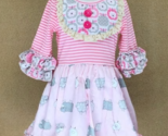 NEW Girls Boutique Easter Sheep Lamb Ruffle Dress Size 5-6 - $16.99