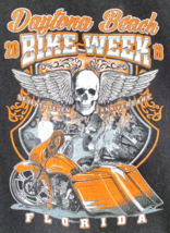 Bike Week T Shirt Daytona Beach Florida Mens MEDIUM 2018 Blk Glider Doub... - $28.12