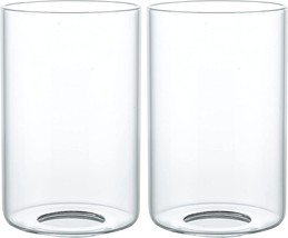 Skelang 2 Pc. Clear Glass Shade, Cylinder Glass Lamp Shade With, And Wal... - $33.96