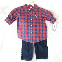 CARTER&#39;S BABY 2pc Button Shirt &amp; Pants, &quot;BABY BOY&quot; (Size 18M) ~ NEW WITH... - $12.21