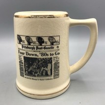 Vintage Pittsburgh Steelers Post Gazette Mug Stein Super Bowl Football 1979 - £36.47 GBP