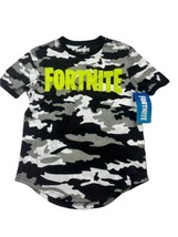 Licensed Fortnight Boys T-shirt Zebra Camo Print Size L 10-12 - $12.00