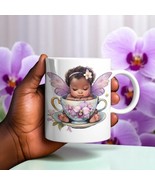 Purple Fairy Baby Mug – Orchid Teacup Design – 11oz/15oz Gift for Her - €13,64 EUR+