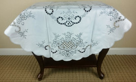 Embroidered Embroidery Night Stand Coffee Side End Table Tablecloth 33&quot;&quot;... - $28.00