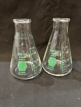 Kimble KIMAX Glass  Graduated Erlenmeyer Flask Narrow Mouth 2/250s - £15.68 GBP