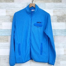 Columbia PFG Fleece Full Zip Jacket Blue Lightweight Fishing Hike Womens... - £19.48 GBP