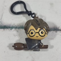 Harry Potter Chibi Keychain With Cloak &amp; Broomstick Backpack Clip - £7.65 GBP