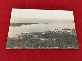 Copper Harbor Michigan Postcard Brockway View 1946 Boats Houses Land Wat... - £33.79 GBP