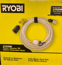 RYOBI EZCLEAN POWER CLEANER 20&#39; SIPHON EXTENSION HOSE RY3112EH NEW - £17.13 GBP