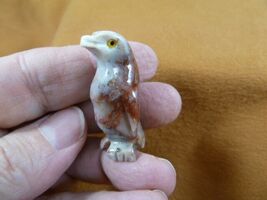 Y-PEN-38 little tan gray PENGUIN carving SOAPSTONE PERU FIGURINE stone s... - $8.99