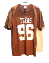 Texas Longhorns #96 NCAA Vintage 90s Big 12 Burnt Orange Nylon Football Jersey S - $24.87