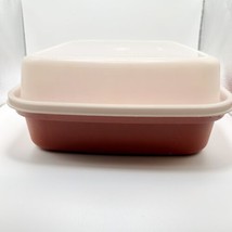 Paprika Red Tupperware 1294 Meat Keeper Marinade Container &amp; 1295 Lid Vintage - £8.92 GBP