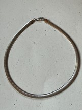 Vintage Thick Silvertone Omega Choker Necklace – 16 inches in length x 0.25 inch - £9.00 GBP