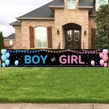 Baby Gender Reveal Decorations Banner (118.2X19.7 Inch) , Boy Or Girl Ge... - $18.99