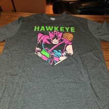Marvel Comics Hawkeye Cartoon Shirt Adult size XL Dark Gray Mens w/tags - £9.22 GBP