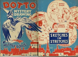Dotto Mystery Drawing Book Mother Goose Sketches in Stretches 1930&#39;s - £116.69 GBP