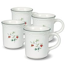 Pfaltzgraff Winterberry 12-Ounce Coffee Mugs, Set of 4 - - $38.39