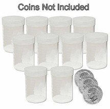 Round Large Dollar Coin Storage Tubes 38mm by BCW 10 pack - £8.00 GBP