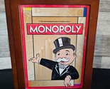 Monopoly Vintage Game Collection Wooden Library Book Shelf Wood Box! - $24.18