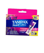 Tampax Pocket Radiant Compact Tampons Regular Absorbency Unscented Trave... - $6.61 CAD