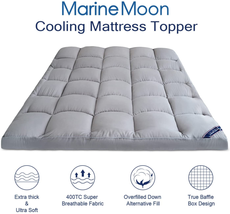 Extra Thick Mattress Topper Cooling Matress Pad Plush Pillow Top Hotel Q... - £87.95 GBP+