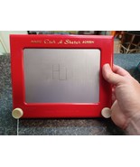 Vtg Magic Etch A Sketch Screen Red No. 505 Ohio Art USA 1970s #1 - $19.79