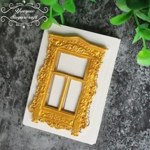 3D Window Sugarcraft Fondant Silicone Mold Vintage Decor Chocolate Cake ... - $10.88