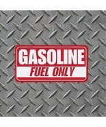 1x Gasoline gas Fuel Only sticker door decal truck label tank vinyl safe... - $54.61 MXN
