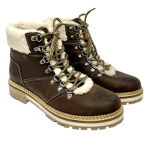 Alpine Design Women&#39;s Ortholite Lace Up Fur Lined Leather Boots Brown 9 ... - $34.19