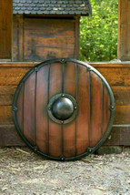 Viking Medieval Armour Shield functional streight Battle Decor Shield Hm... - $148.40