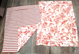 VTG Martha by Mail Pair Red Toile Pillow Cases - Shams 100% Cotton Made in Italy - £87.72 GBP