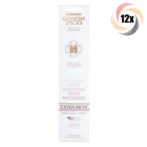 12x Packs Gonesh Extra Rich White Patchouli Incense Sticks | 20 Sticks P... - £23.05 GBP