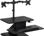 Standing Desk Converter, Stand Up Desk Riser With Dual Monitor Mount, Ad... - £333.50 GBP