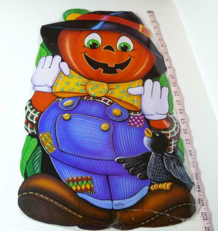 Jack O Lantern  Party Time Scarecrow Poster 1985 USA Decoration - $12.77