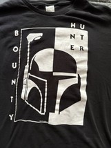 VINTAGE Star Wars Shirt Mens Large Black Boba Fett BOUNTY HUNTER Mandalo... - $10.41