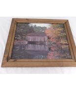 Large  rustic double framed photograph, Peaceful Pass by a calm River 10... - $278.46 MXN