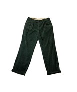 Polo Ralph Lauren Mens Size 38x34 Dark Green Thick Corduroy Pants Cuffed... - £26.60 GBP