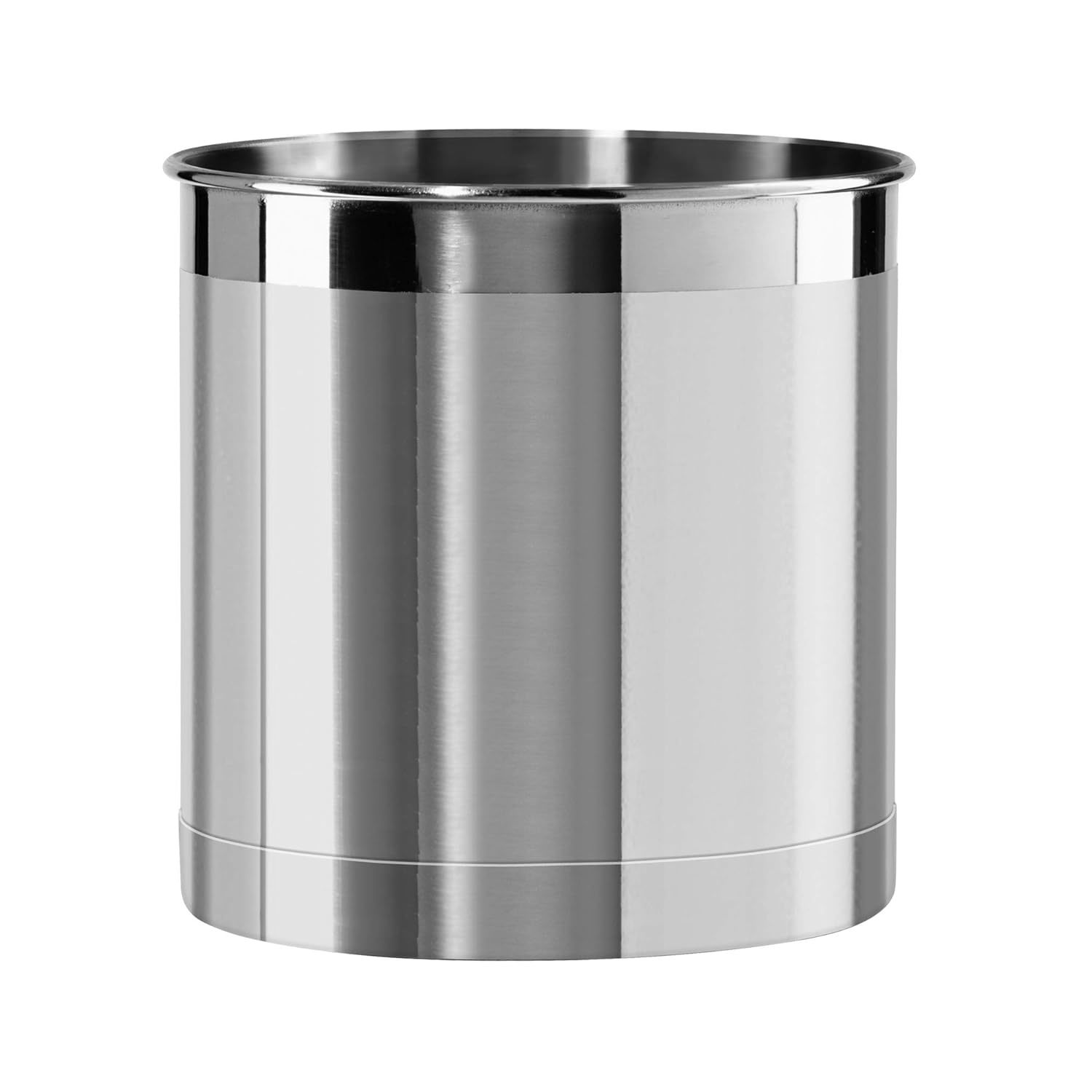 Oggi Stainless Steel Jumbo Utensil Holder - 7" Utensil Caddy, Weighted Base for