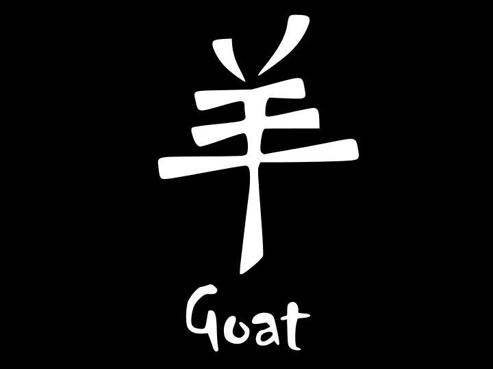 CHINESE ASTROLOGY GOAT Vinyl Decal Car Sticker Wall Truck CHOOSE SIZE COLOR