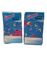 Flintstones Window Valance Hanna Barbera Set Of 2 90s Vtg New In Package - $39.55