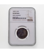1859-S 25C Seated Liberty Quarter Graded by NGC as XF Details (Obv. Damage) - $42,337.78 MXN