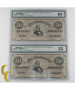 Lotto Di 2 Sequenziale 1864 Confederati Selezionato Da PMG Come Ch VF-35... - $10,105.95 MXN