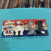 Ty Beanie Baby Righty the Elephant, Lefty the Donkey, And Liberty the Bear - £11.61 GBP