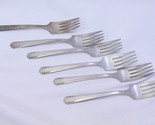 Wm A Rogers Sectional Oneida Salad Forks Silverplate 6.25&quot; Lot of 6 - $18.61