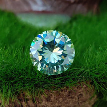 Blue Round Cut Loose Moissanite Brilliant Cut Diamond Use For Jewelry 5 To 12 M - £3.76 GBP+