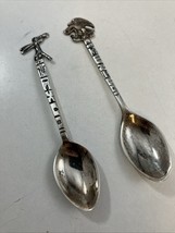 Two Taxco &amp; Mexico Sterling Silver 925 Demitasse Souvenir Spoons Each 3.5” - $24.70
