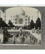 Stereoscope Taj Mahal Agra India Photo Keystone View Company - $311.05 MXN