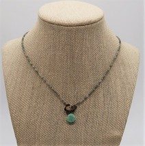 Vintage Silpada Sterling beaded necklace with faux turquoise center - $39.99