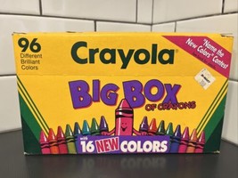 Vintage 1992 Crayola 96 Big Box of Crayons Name the 16 New Colors NEW Unused - $55.00